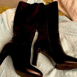 Nine West leather upper size 11 boots. High heel.  New